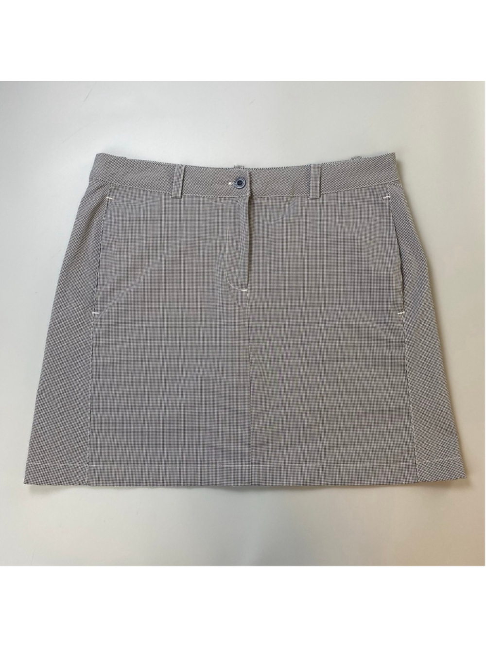 Maggie Lane Skort 8 Black White Gingham Golf Prep Athleisure Sporty Summer Mint